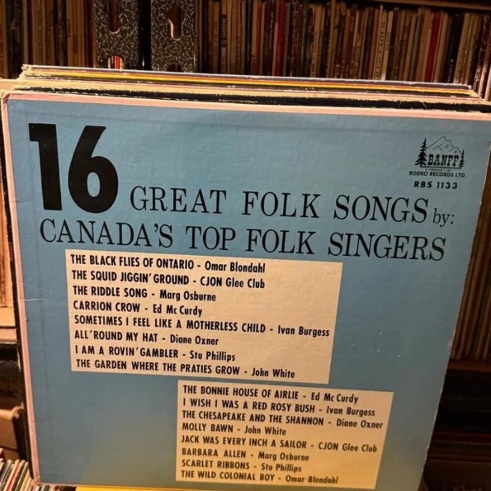 16 Great Folk Songs By Canada's Top Folk Singers Vintage 33rpm VG+ AB76